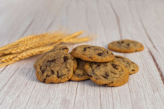 brown butter chocolate chip cookies on table